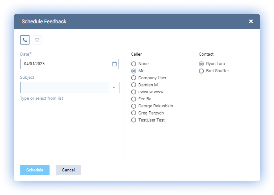 Schedule Recurring Feedback